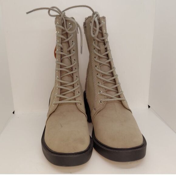 MIA Women's Beige Lace-Up Chunk Heel Boots - Size 8 NWT - Picture 3 of 7